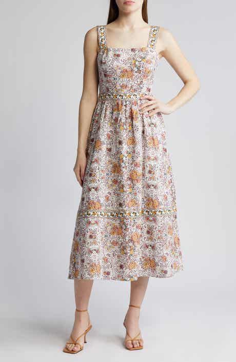 PAIGE Fiori Floral Linen & Cotton Sundress