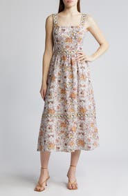 PAIGE Fiori Floral Linen & Cotton Sundress