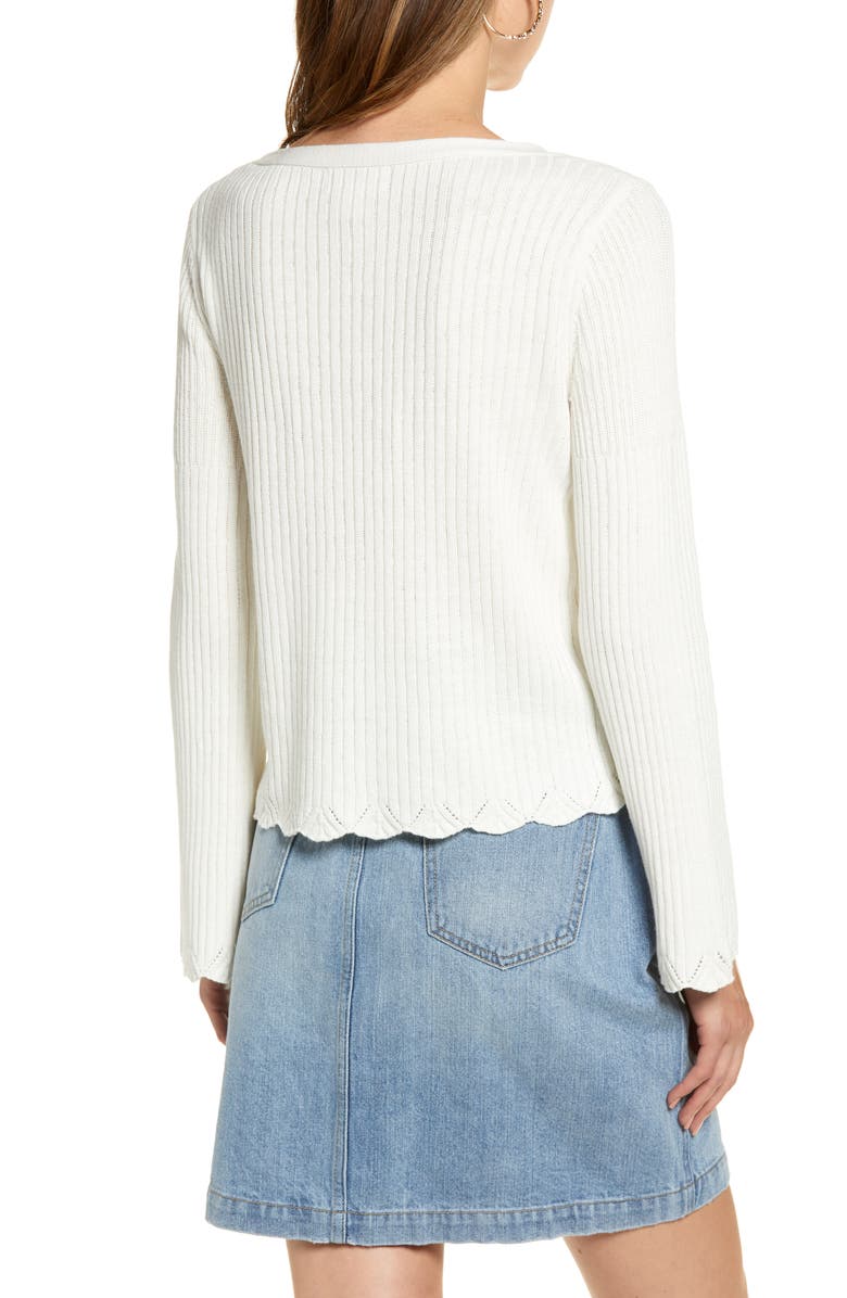 Rachel Parcell Bell Sleeve Sweater, Alternate, color,