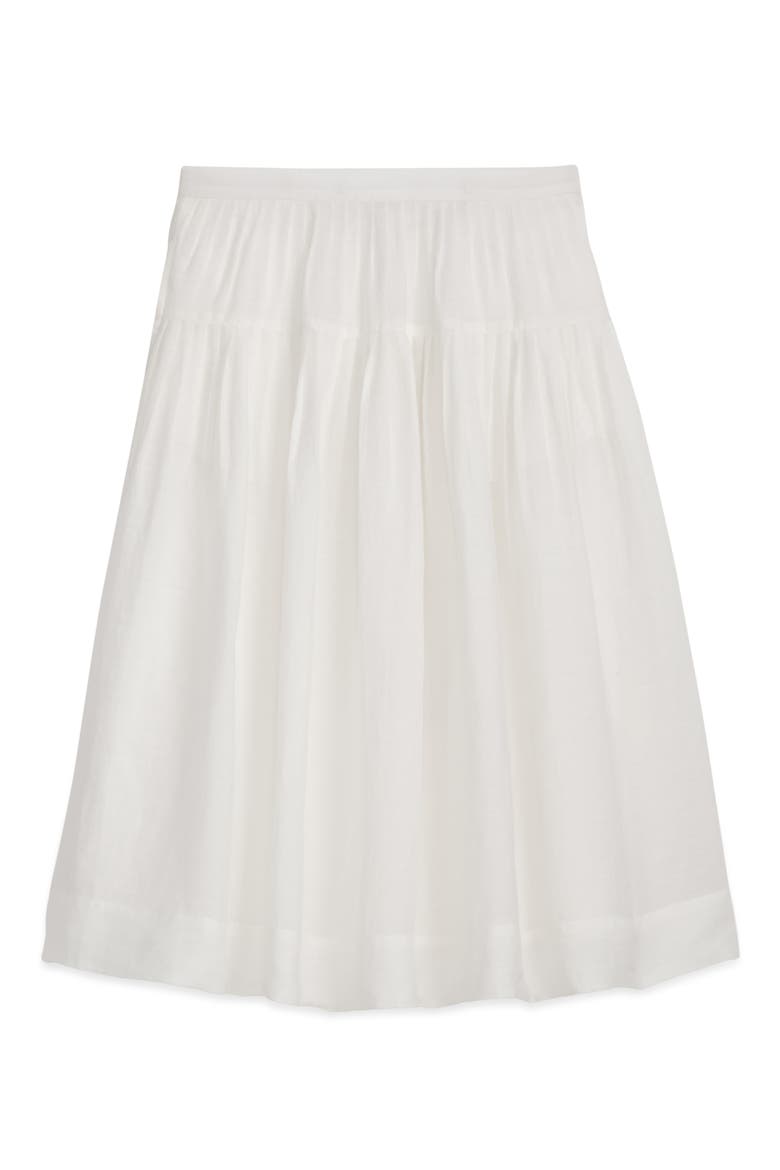 Brittany Ramie Midi Skirt, Alternate, color, OFF WHITE
