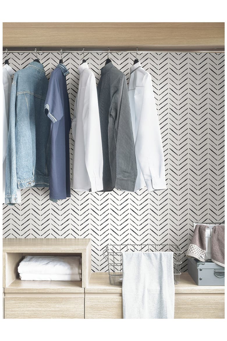 Holden Chevron Wallpaper, Alternate, color, BLACK