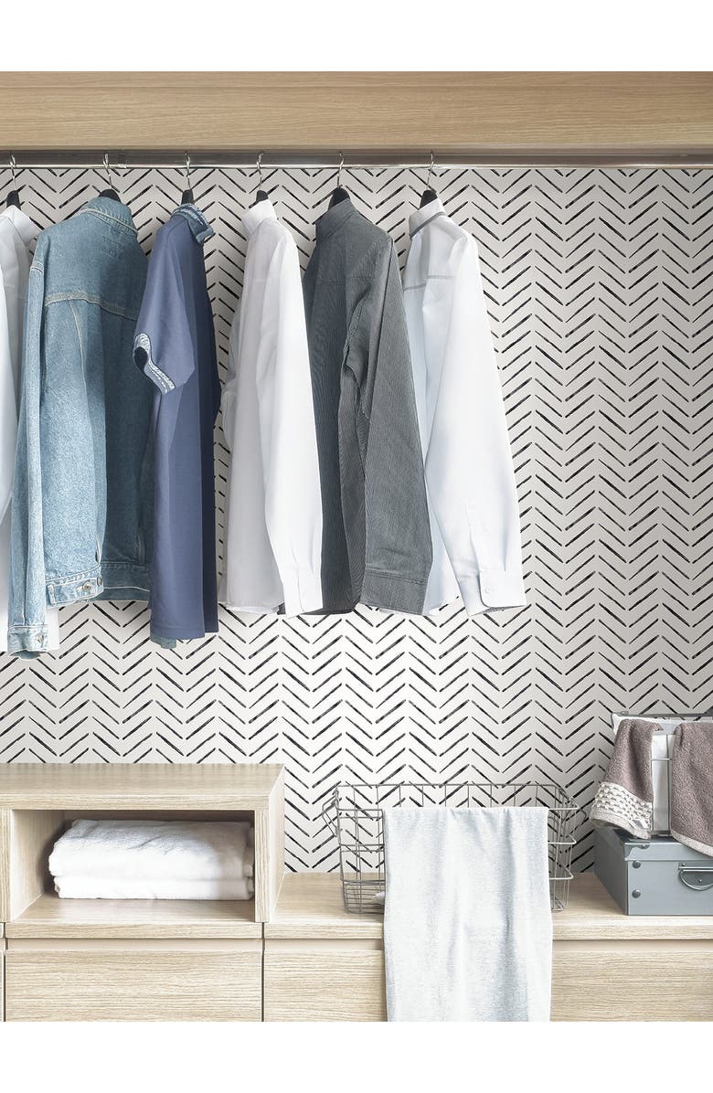 Wallpops Holden Chevron Wallpaper, Alternate, color, Black