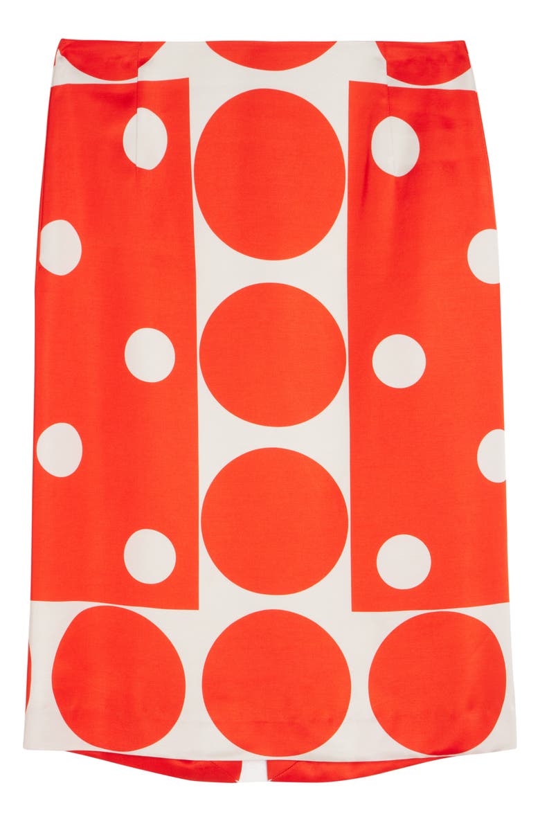 Dries Van Noten Polka Dot Pencil Skirt, Alternate, color, Red