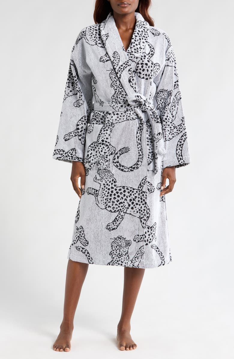 Desmond & Dempsey Print Terry Cloth Robe, Main, color, 