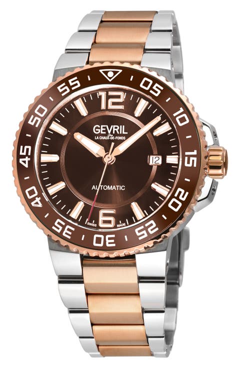 Riverside Swiss Automatic Two-Tone Bracelet Watch, 42mm