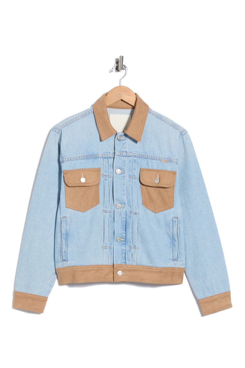 The Dynamic Duo Denim Jacket, Main, color, FEW AND FAR BETWEEN