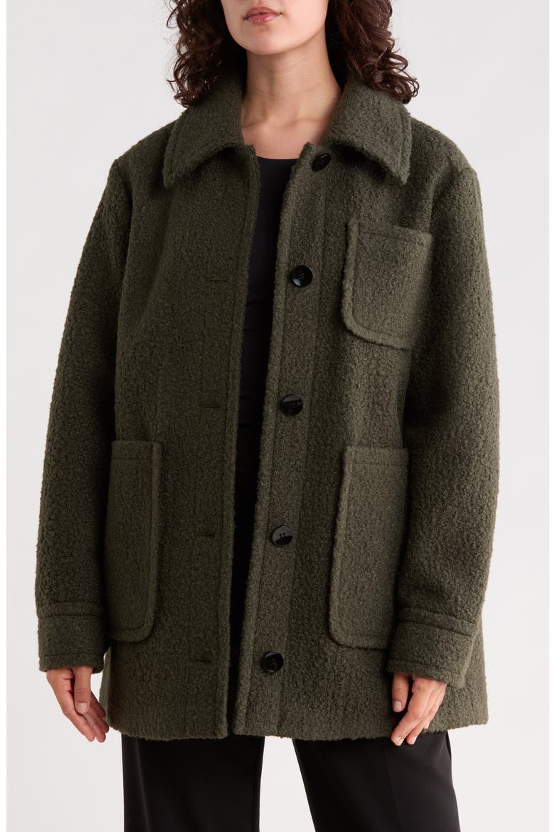 Textured Wool Shirt Jacket, Alternate, color, OLIVE