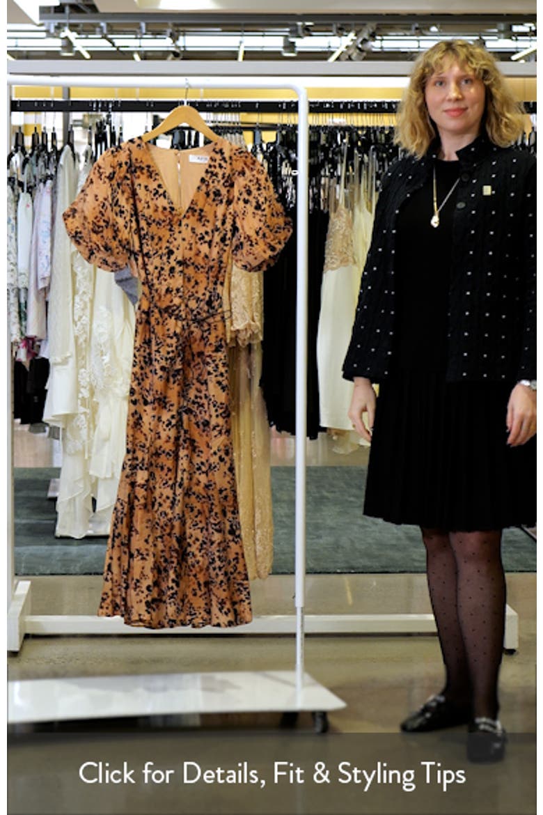 Lavena Leopard Puff Sleeve Midi Dress video
