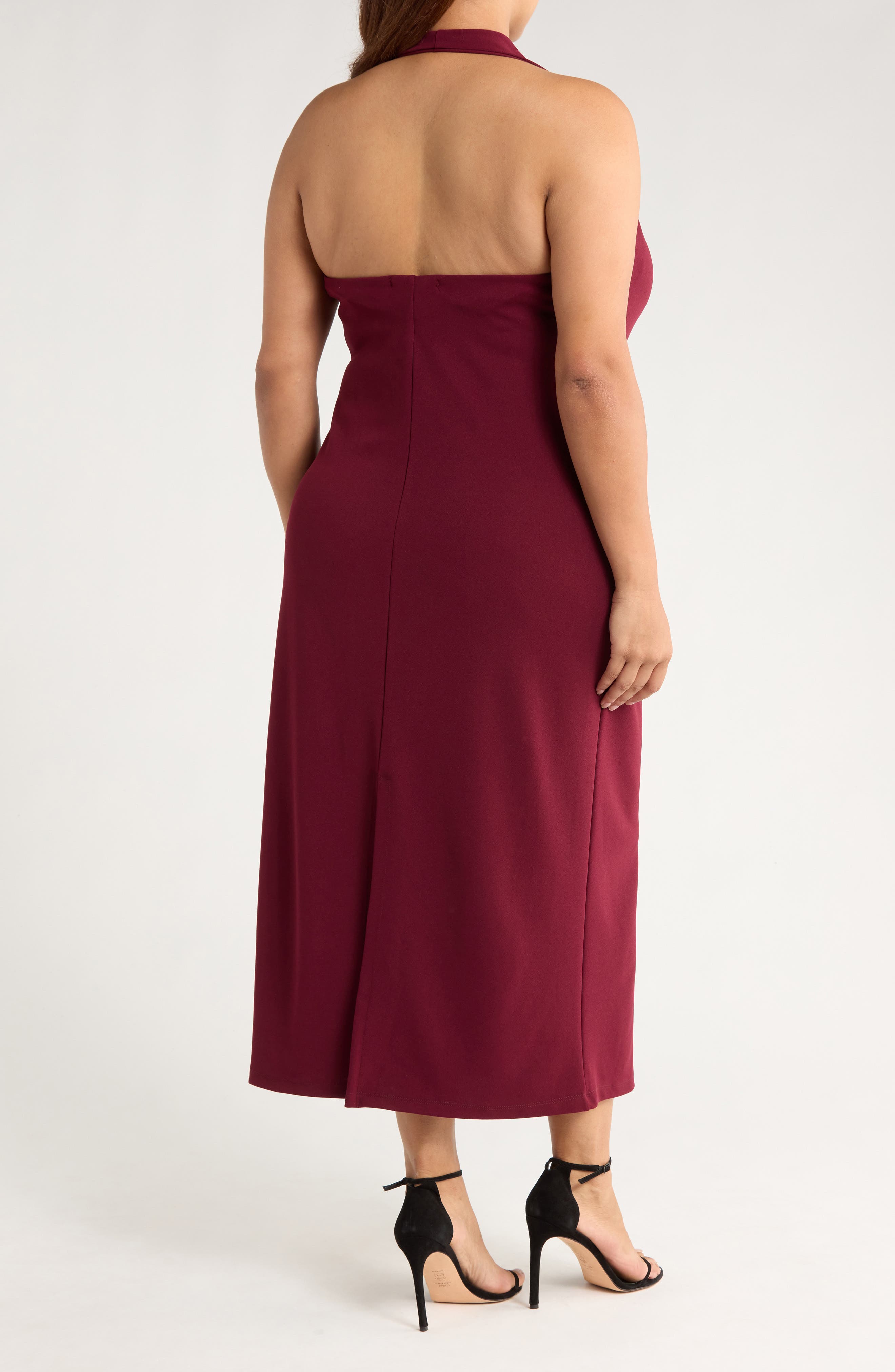 Draped Halter Neck Maxi Dress - image 4
