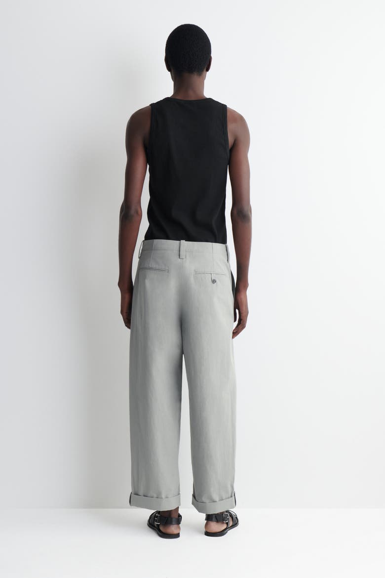 Relaxed-fit Straight-leg Cuffed Pants, Alternate, color, GRAY