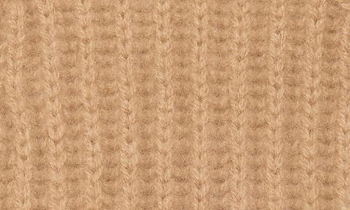 Nordstrom Rack Cashmere Ribbed Beanie In Brown