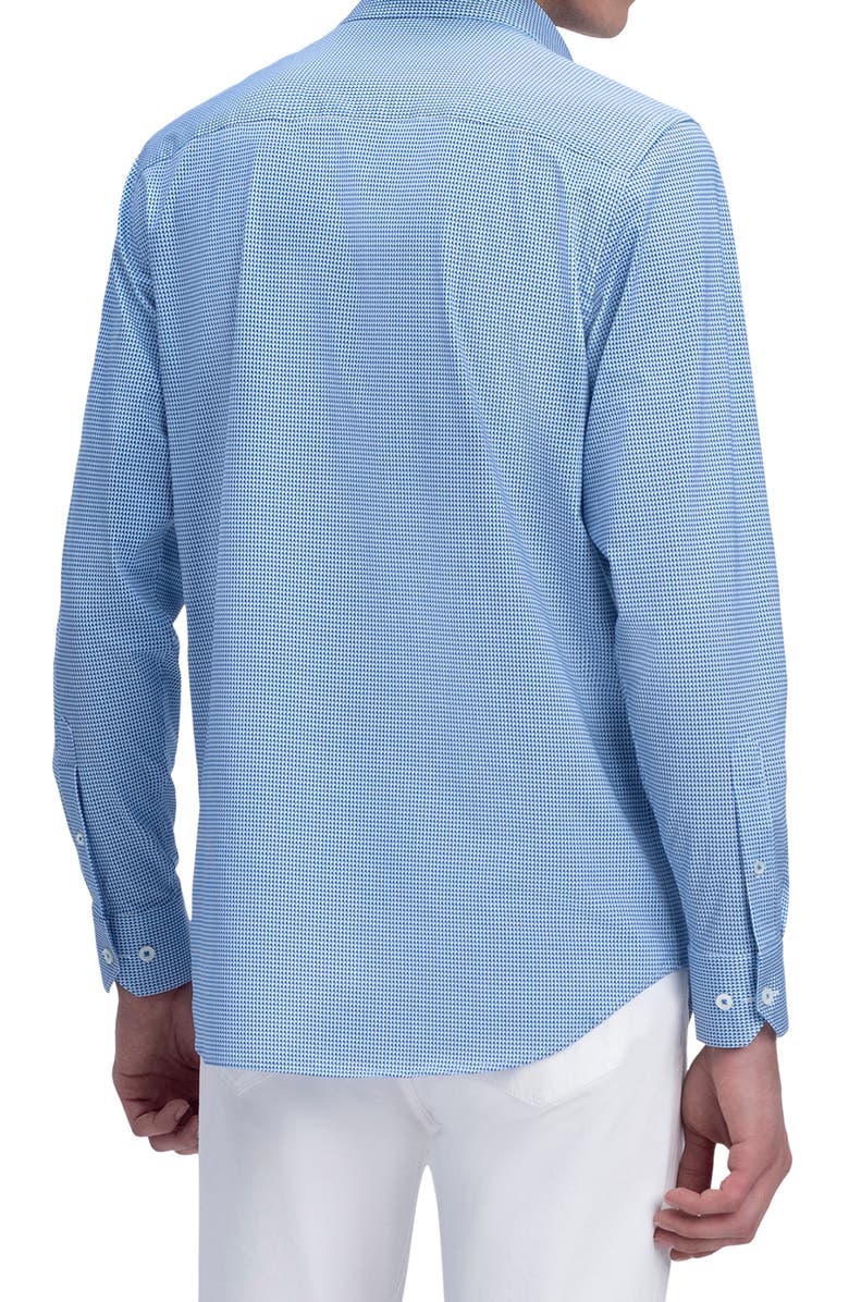 Bugatchi Tech Knit Stretch Cotton Button-Up Shirt, Alternate, color,