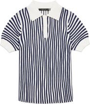 DELUC Amarenta Stripe Polo Sweater
