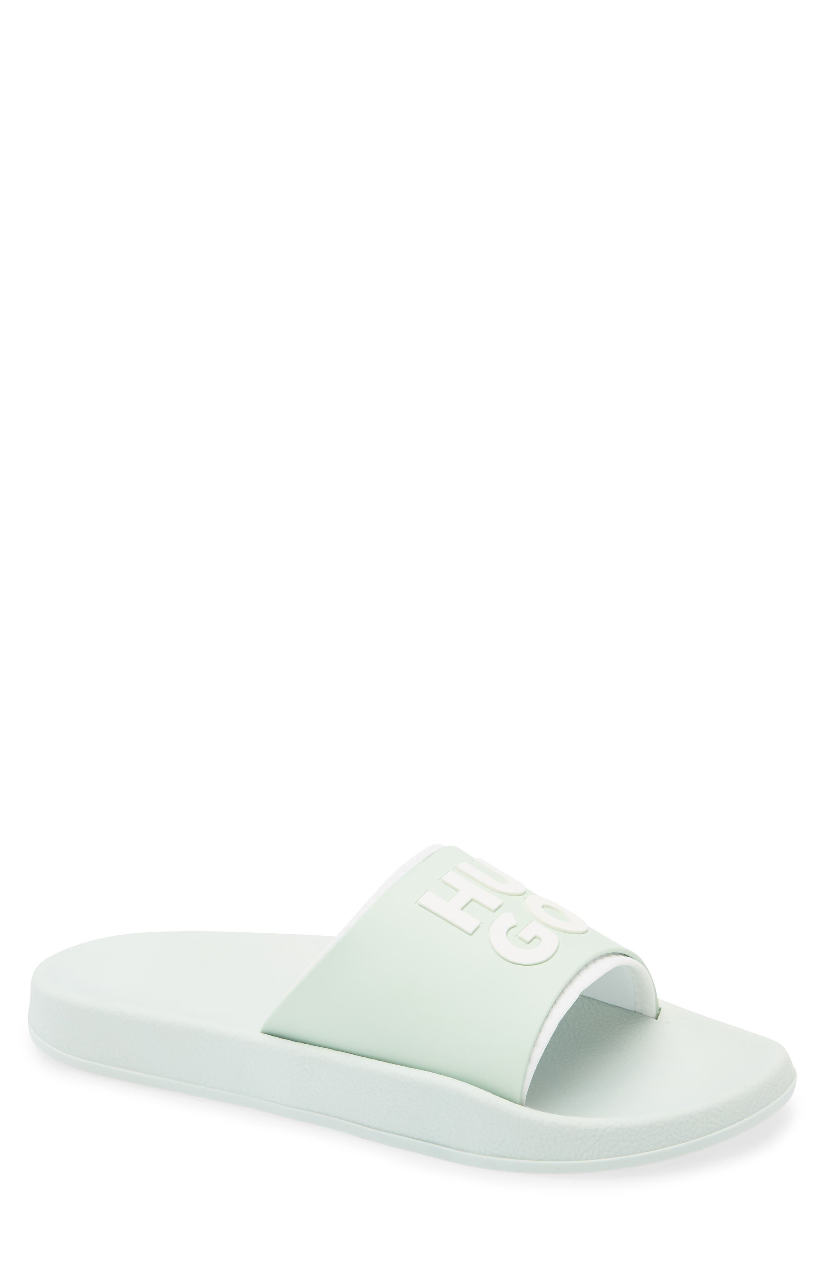 BOSS Nil Slide Sandal, Main, color, Light/ Pastel Green