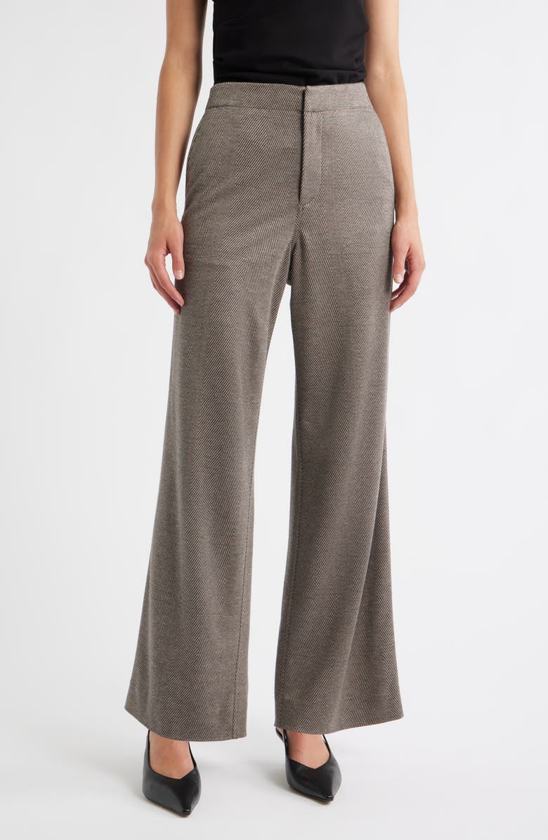 rag & bone Irina Ponte Wide Legs Pants, Main, color, Brown Multi
