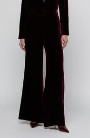 L'AGENCE Pilar Wide Leg Velvet Pants