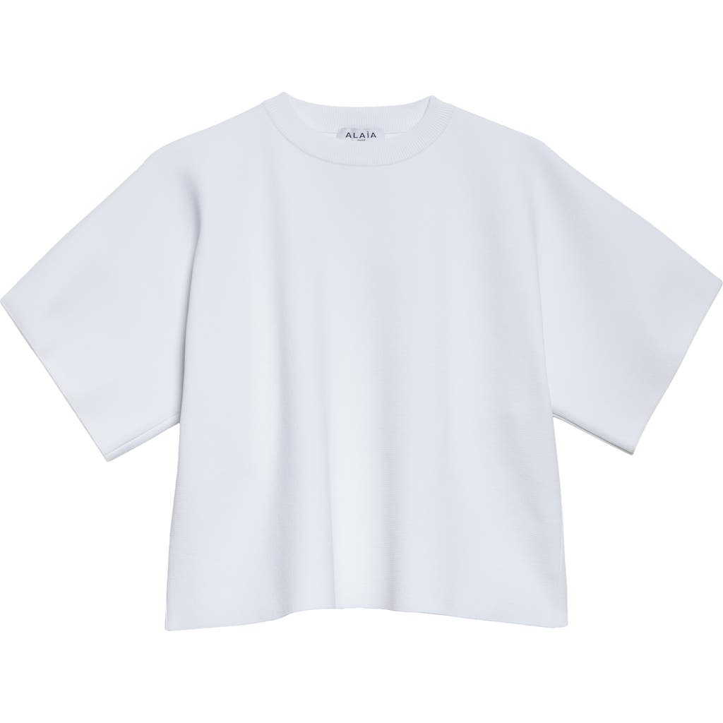 Alaïa Open Back T-shirt In Blanc
