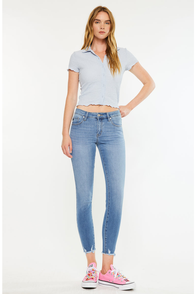 Willowbrook Essentials Mid Rise Ankle Skinny Jeans, Alternate, color, Medium Wash