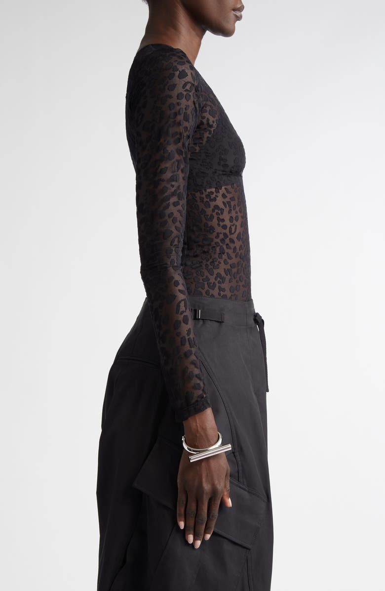 McQueen Sheer Leopard Print Top, Alternate, color, 