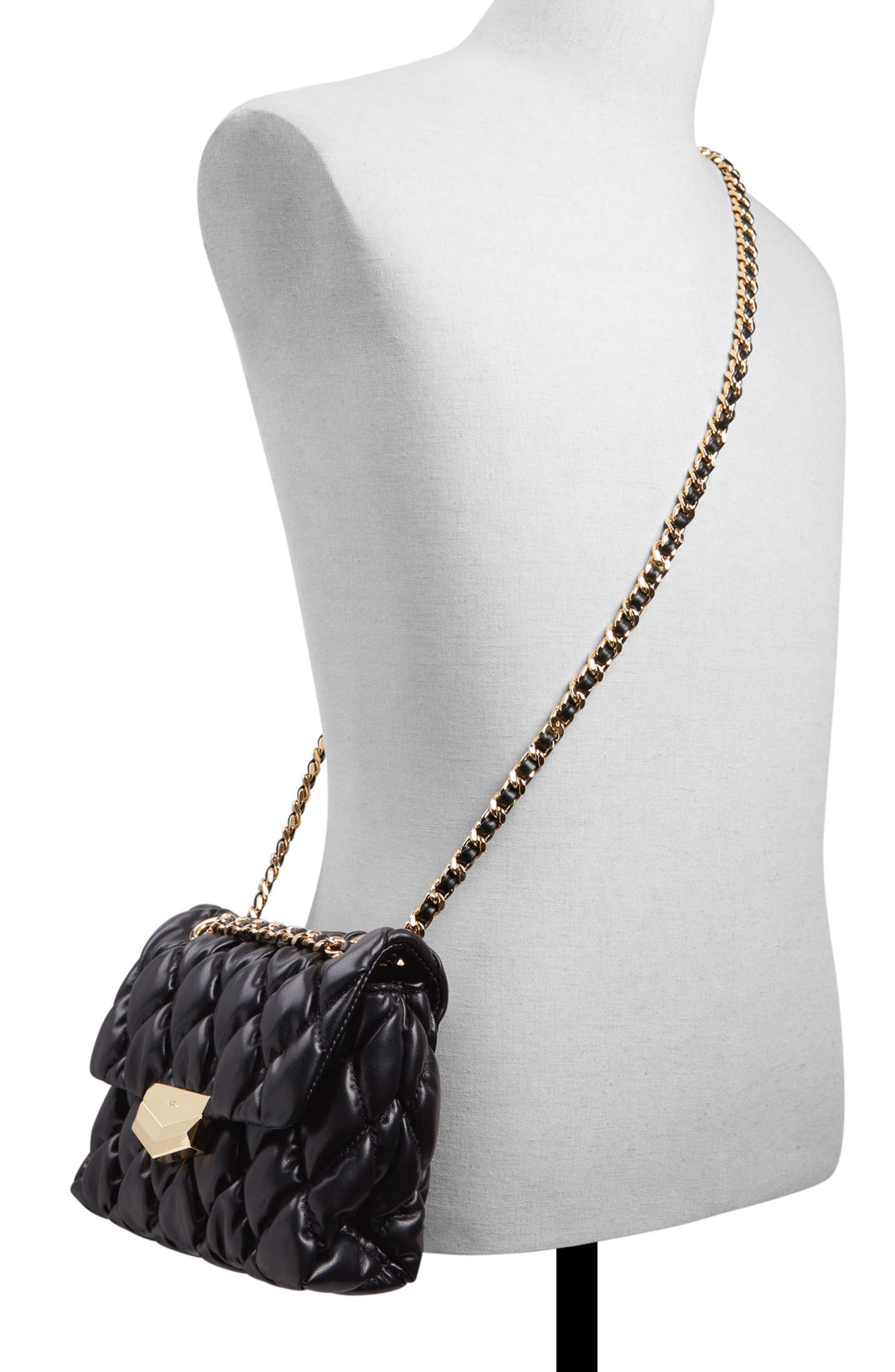 ALDO Aerria Quilted Faux Leather Convertible Crossbody Bag, Alternate, color, 