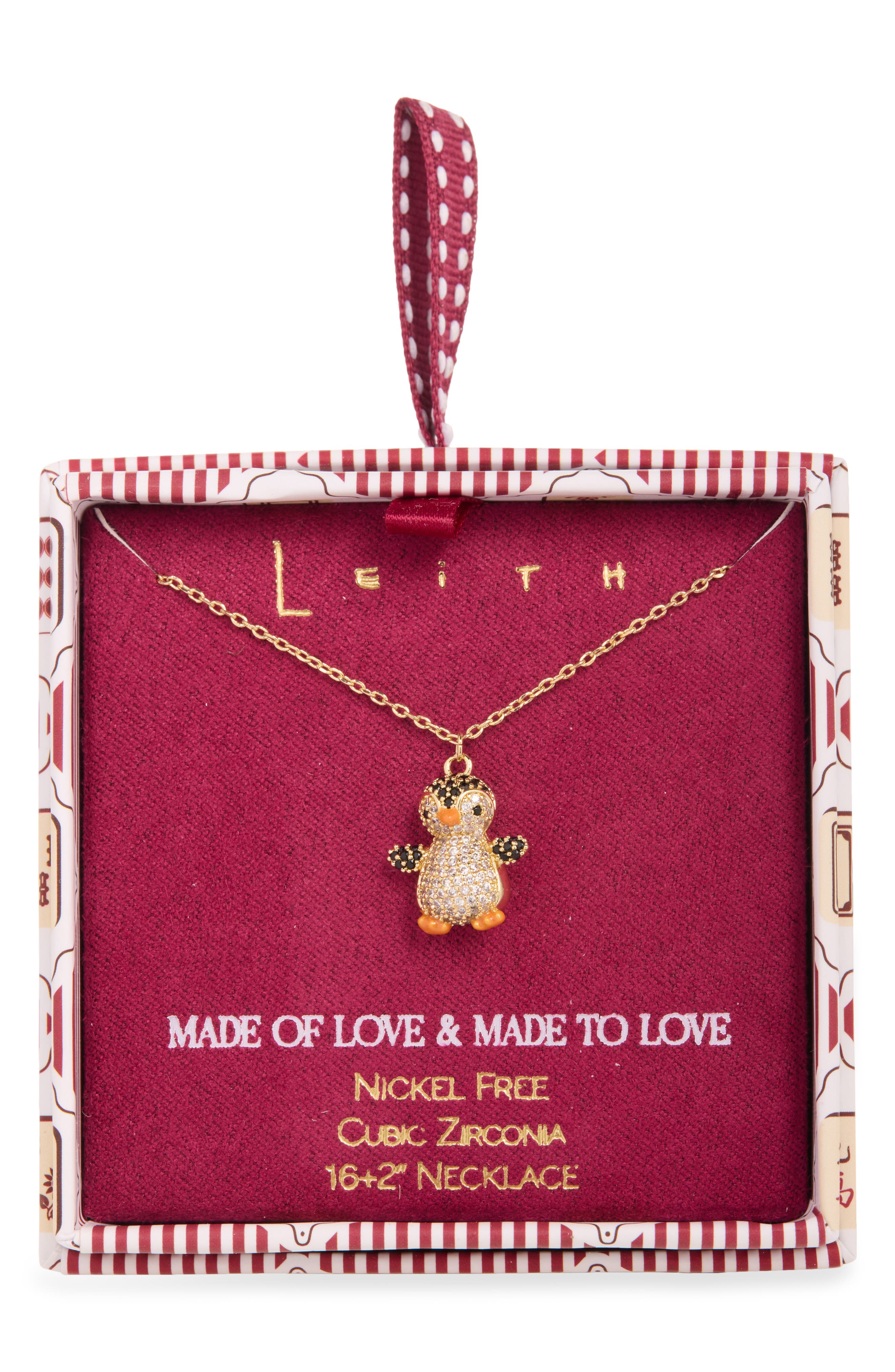 Pavé Penguin Pendant Necklace