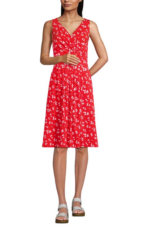 Cotton Modal Pleated Fit and Flare Dress