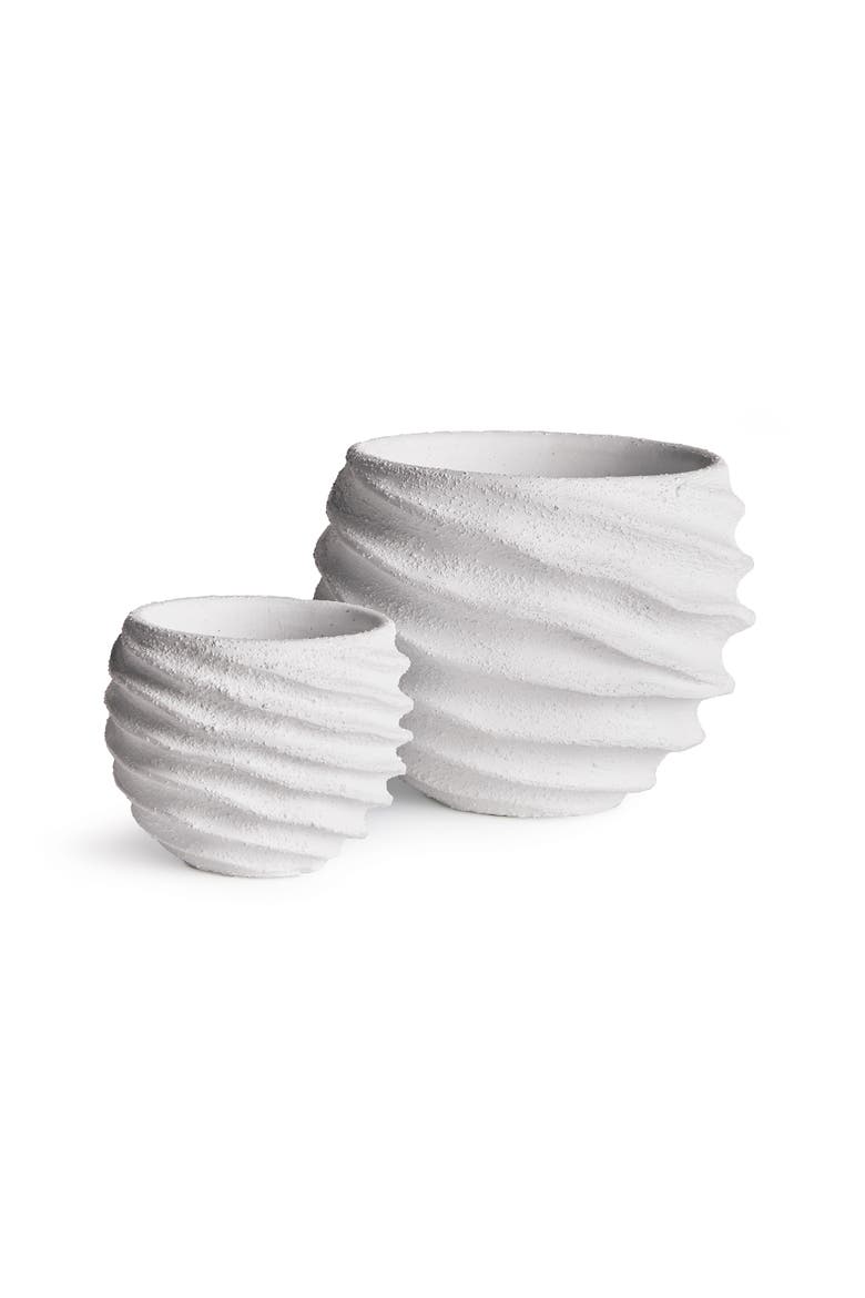 Echols Flowerpot Planters, Set of 2, Main, color, White