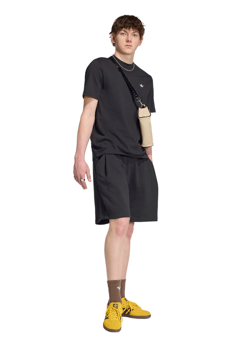Trefoil Essentials Cotton T-Shirt, Alternate, color, BLACK