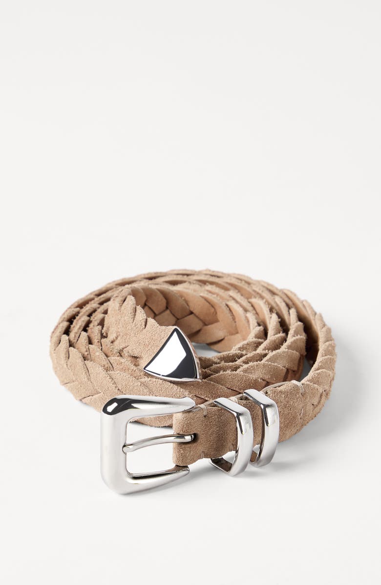 Brunello Cucinelli Reversed calfskin belt, Alternate, color, Hazelnut