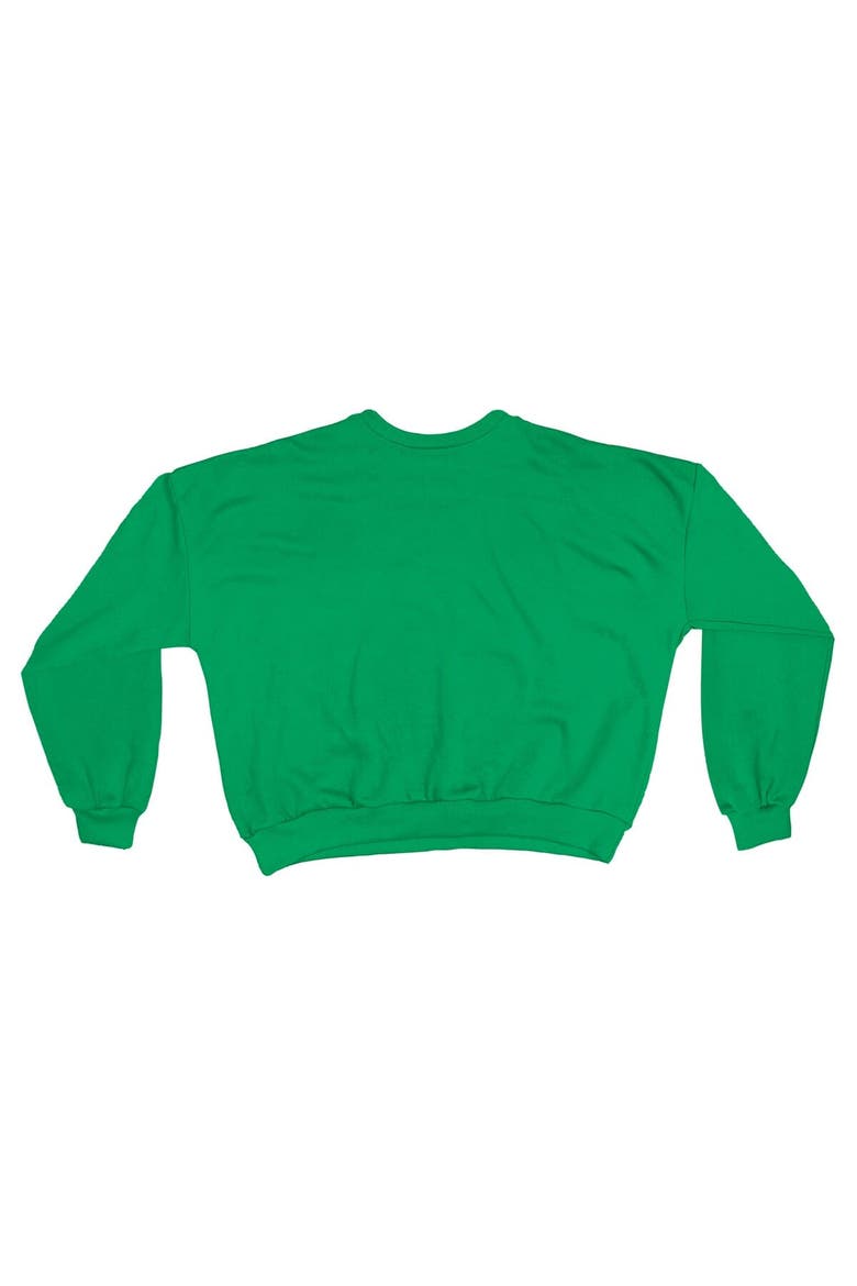 Women's Pressbox Green Oregon Ducks Oversized Janice Waist-Length Sweatshirt, Alternate, color, Green