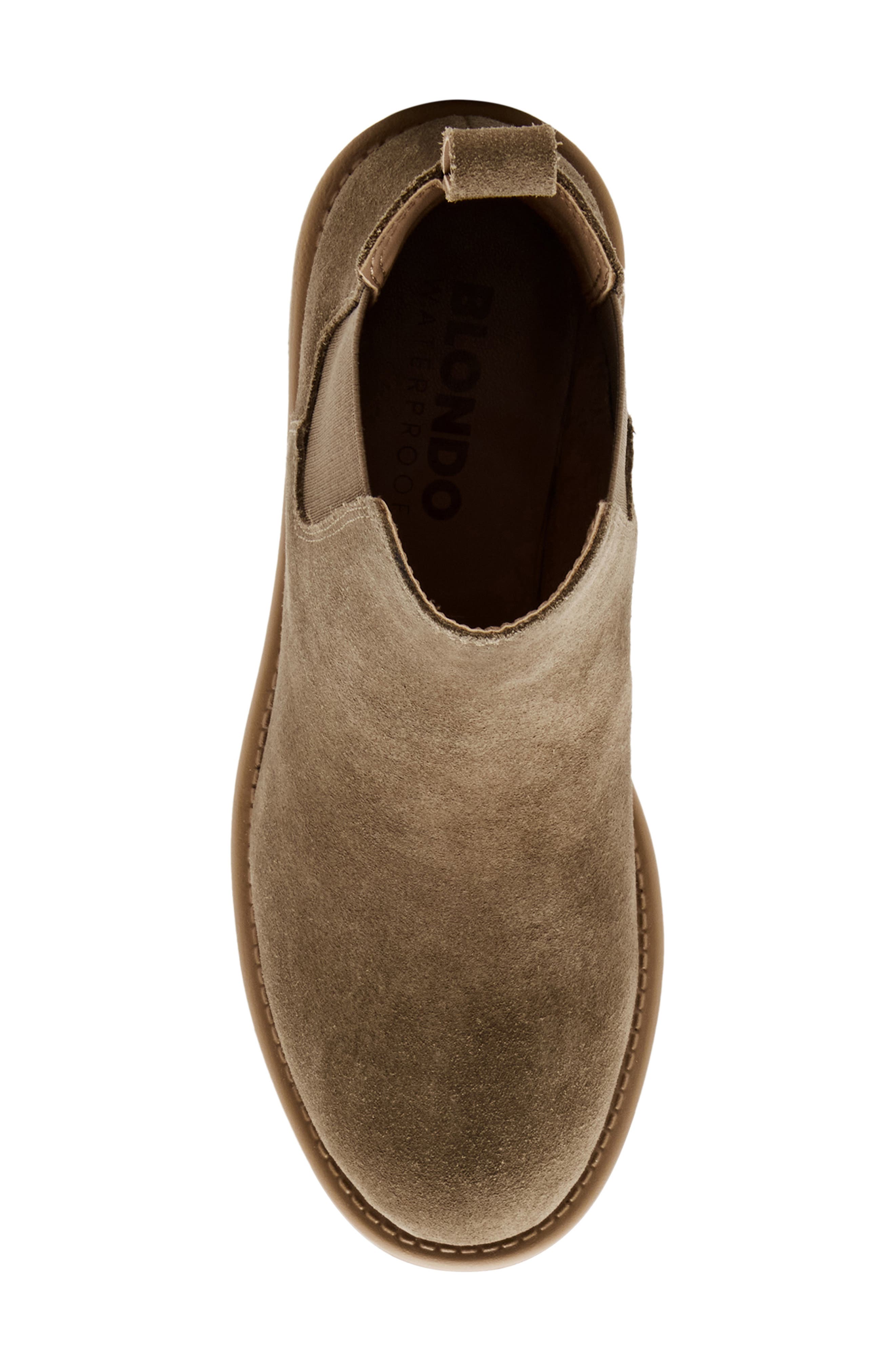Blondo Mayes Waterproof Chelsea Boot, Alternate, color, Taupe Suede