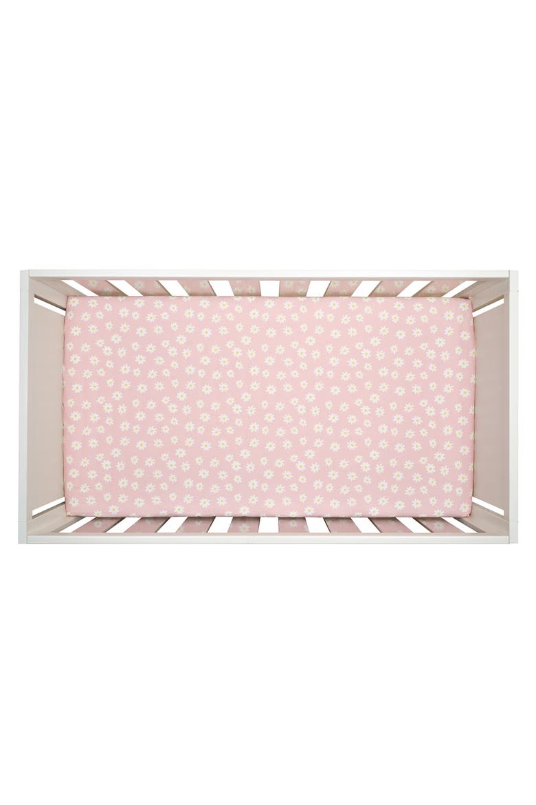 Daisy Dreams Breathable 100% Cotton Baby Fitted Crib/Toddler Sheet, Alternate, color, Pink