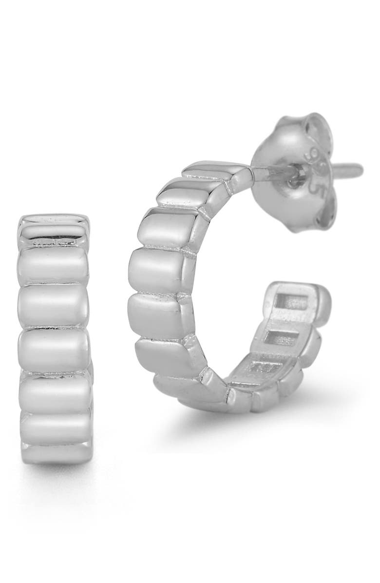 GLAZE JEWELRY Textured Hoop Earrings, Main, color, 