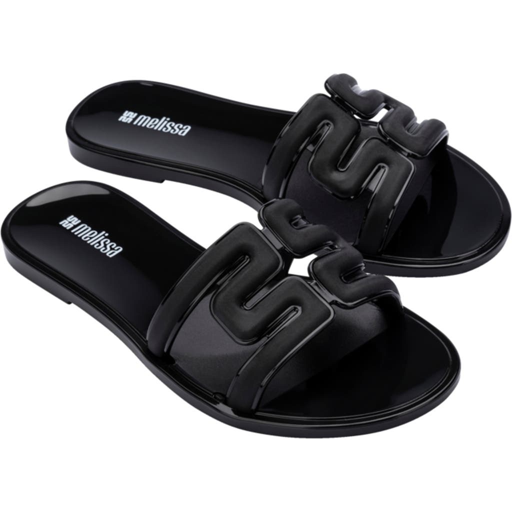 Melissa M Slide Sandal In Black