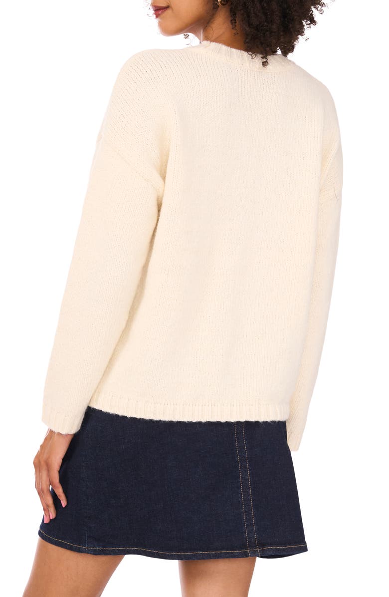 Vince Camuto Leopard Print Sweater, Alternate, color, 