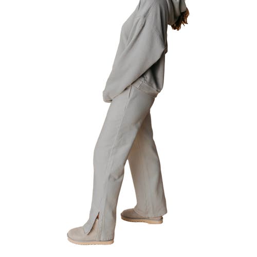 Ocio Organic Cotton Teddy Flare Pant In Gray
