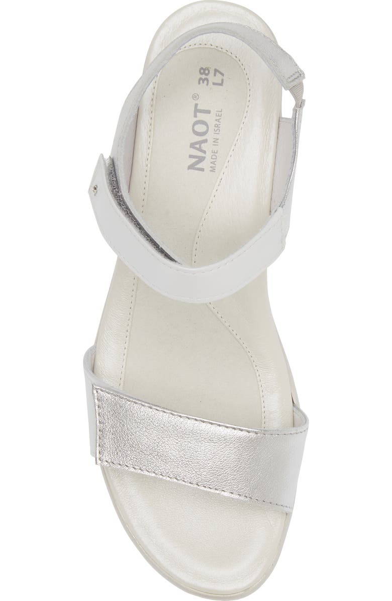 Naot Extant Sandal, Alternate, color, Silver/ Pearl White