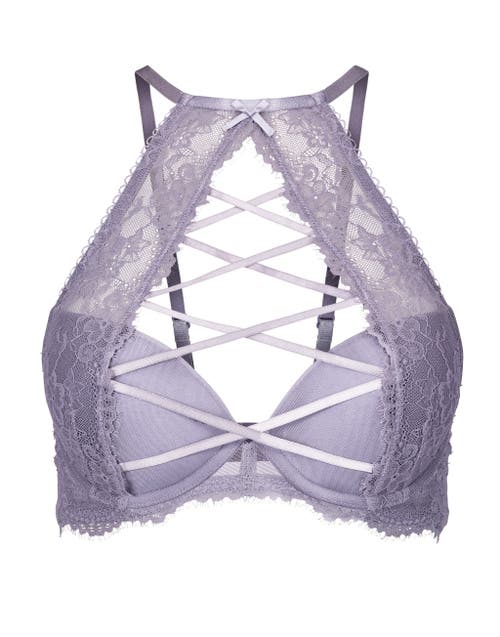Shop Adore Me Milena Push Up Demi Bra In Dark Purple