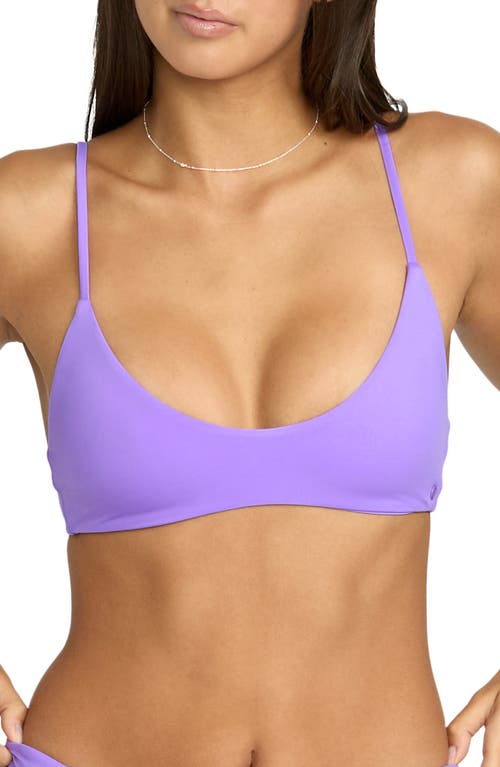 Volcom Simply Seamless Crop Biikini Top In Purple