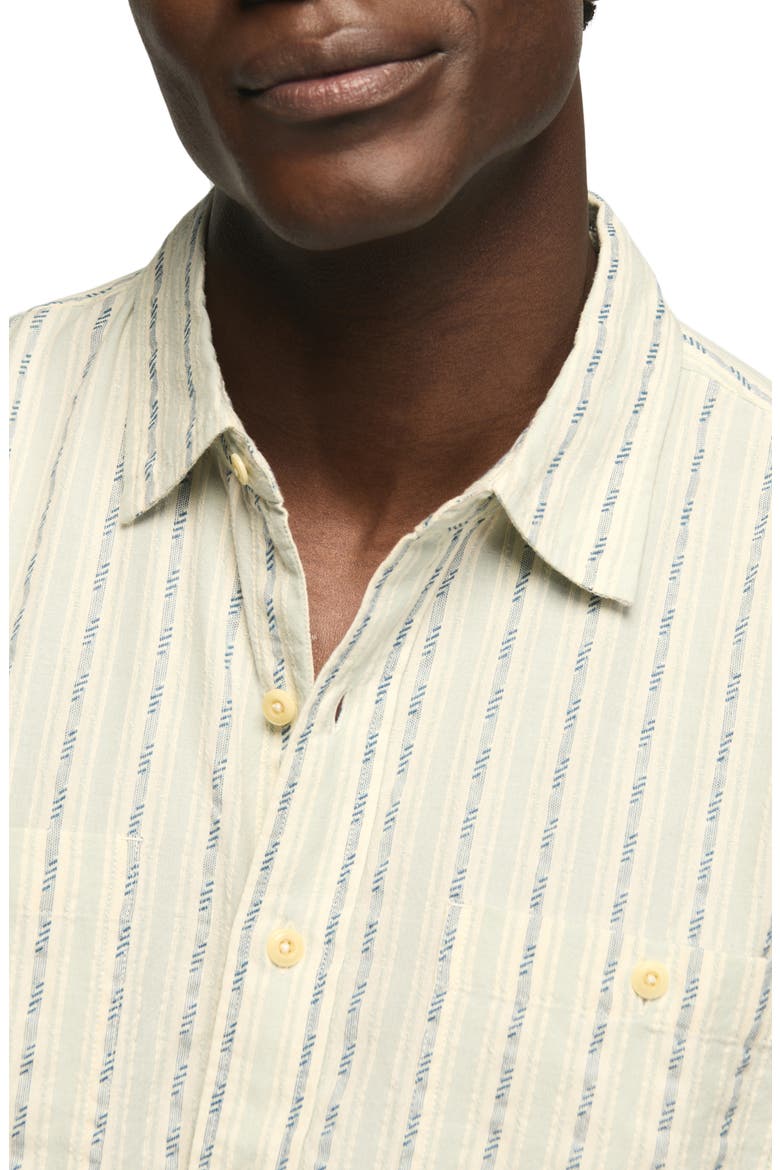 Striped Western Button Up Shirt, Alternate, color, BLUE STRIPE