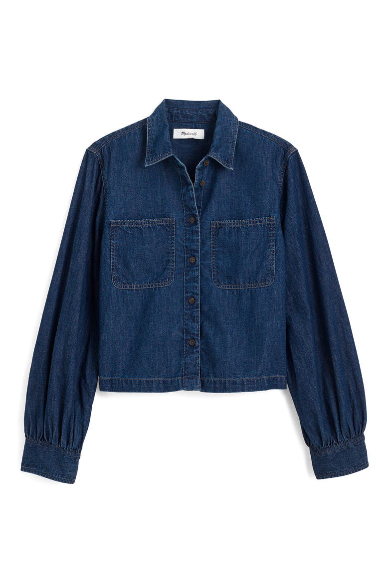 Patch Pocket Denim Button-Up Shirt, Alternate, color, GREENDALE WASH
