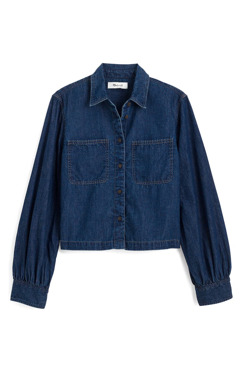 Madewell Patch Pocket Denim Button-Up Shirt, Alternate, color, Greendale Wash