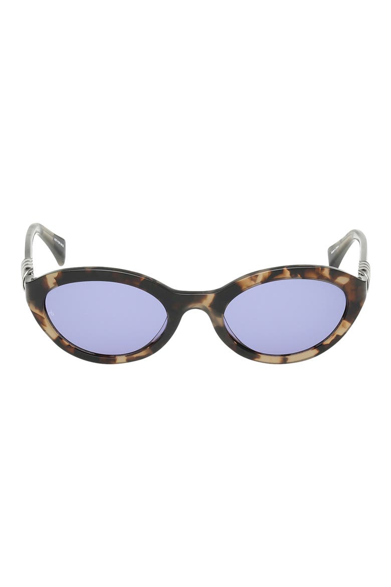 52mm Oval Sunglasses, Main, color, SHINY TAN CRYSTAL TORT BLUE LE