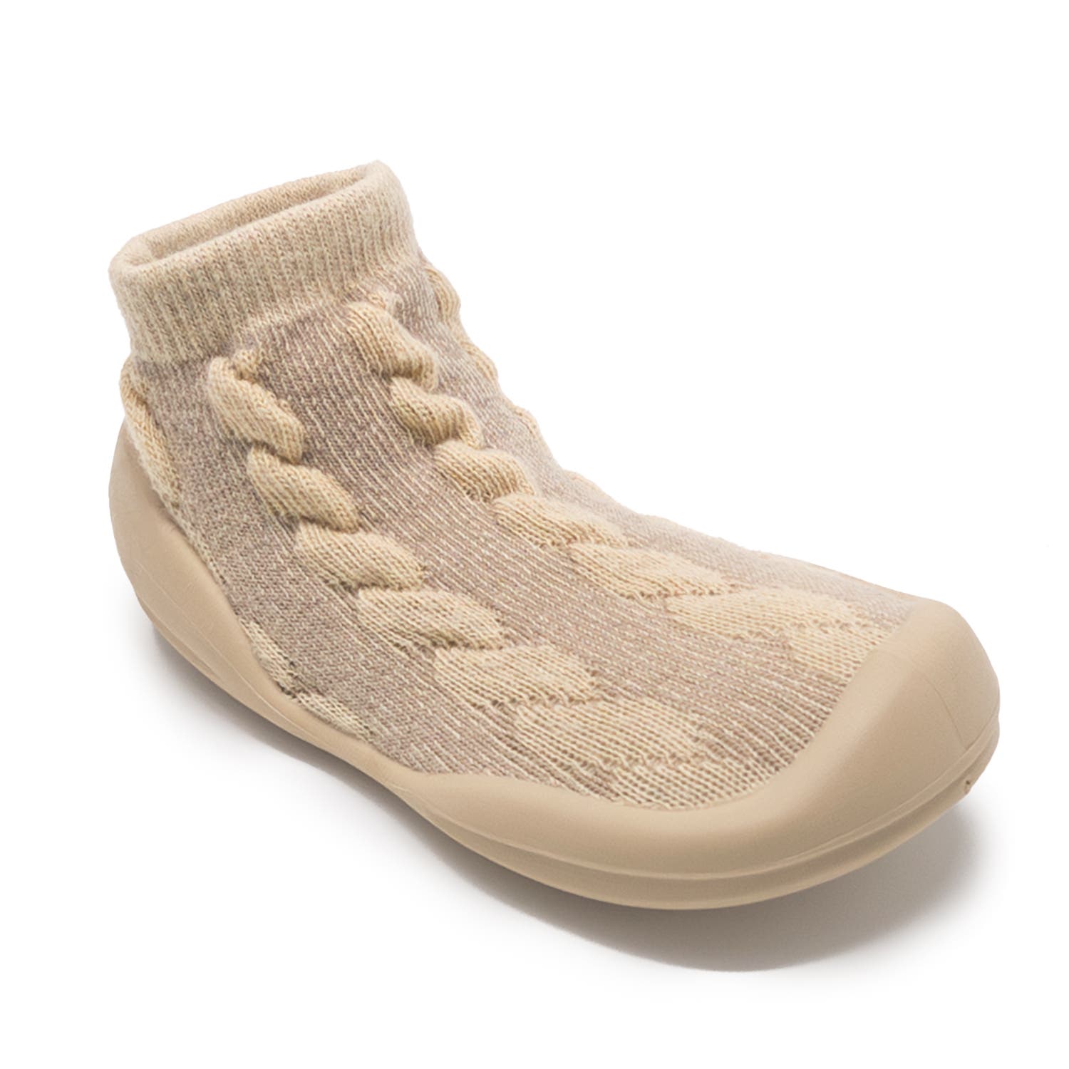 Komuello Toddler Girl Boy Sock Shoes, Alternate, color, Dark Beige