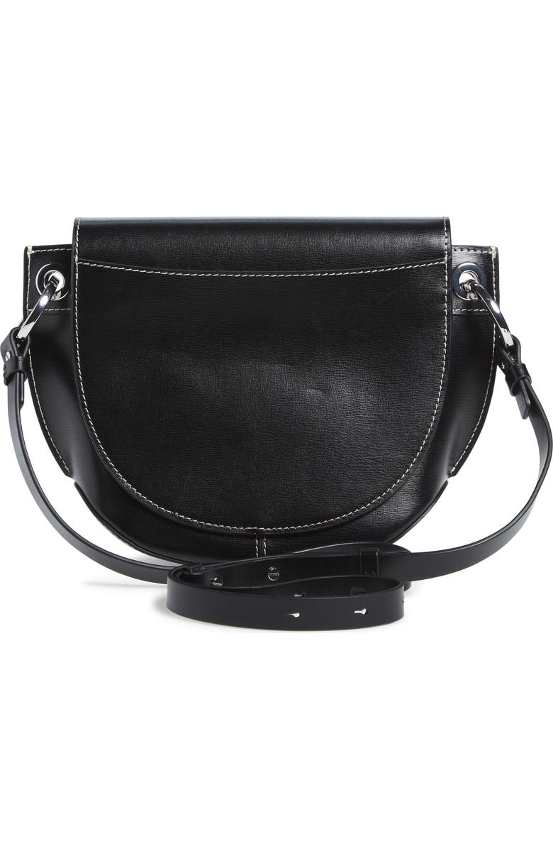 Ganni Banner Recycled Leather Saddle Bag, Alternate, color,
