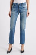MOUSSY VINTAGE Hammels Raw Hem Slim Straight Leg Jeans