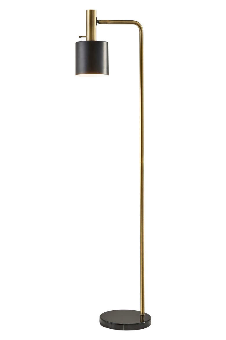 Emmett Floor Lamp, Main, color, ANTIQUE BRASS / BLACK