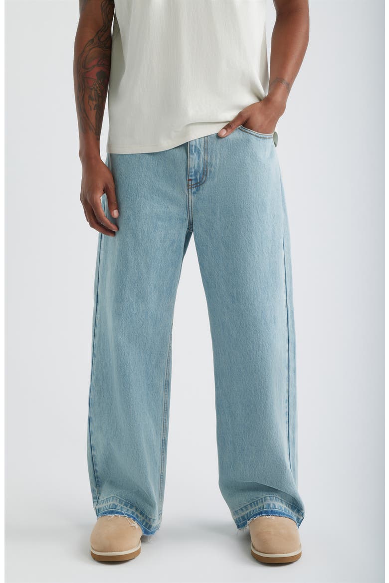 Released Hem Baggy Denim Pants, Main, color, CLASSIC INDIGO