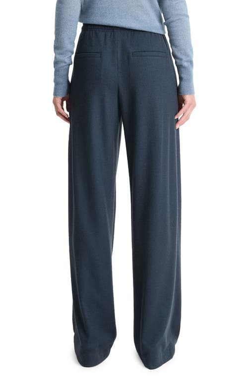VINCE VINCE WOOL BLEND PULL-ON WIDE LEG DRAWSTRING PANTS 