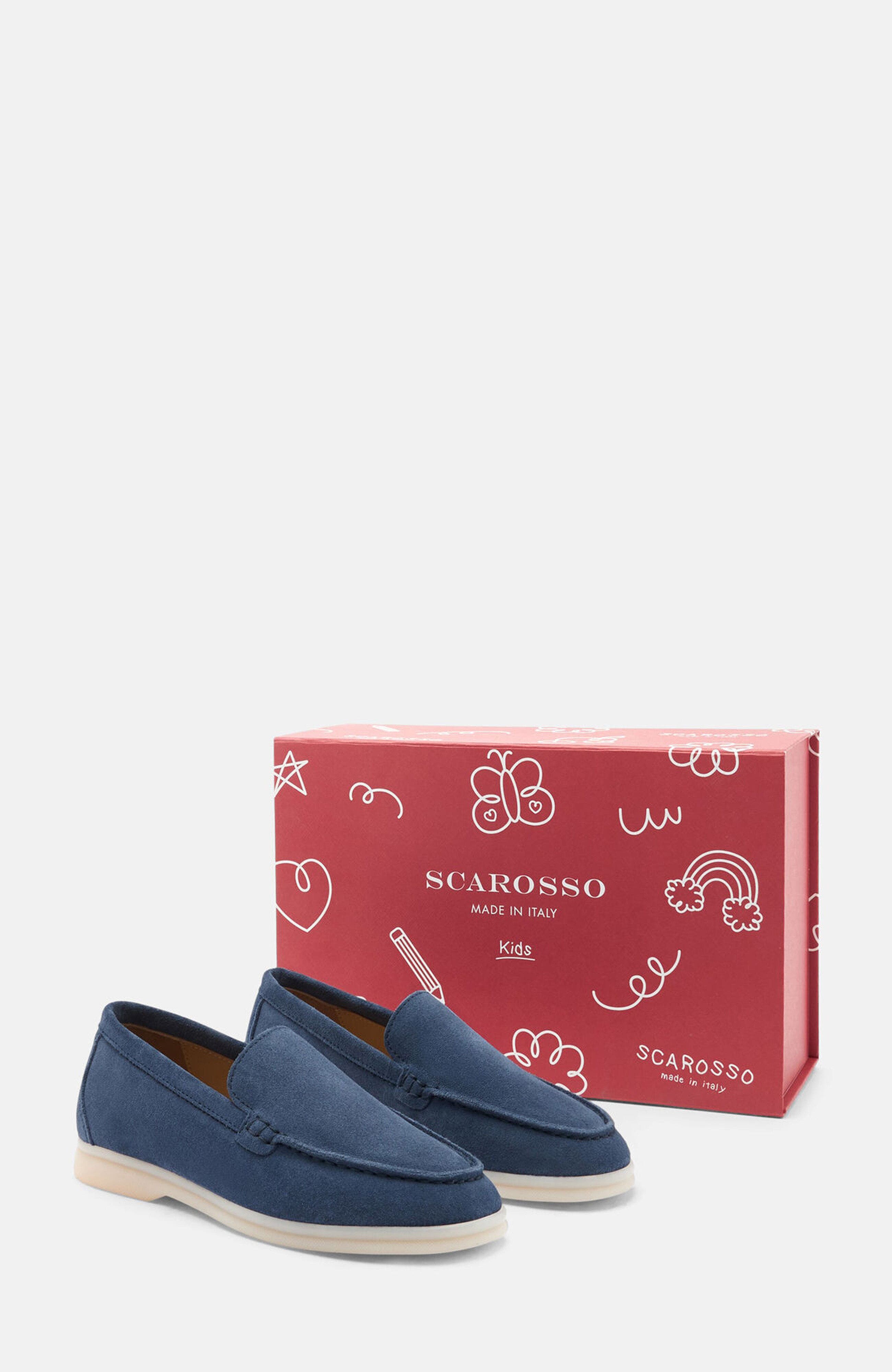 Ludovico Boy Loafers, Alternate, color, Steel Blue - Suede